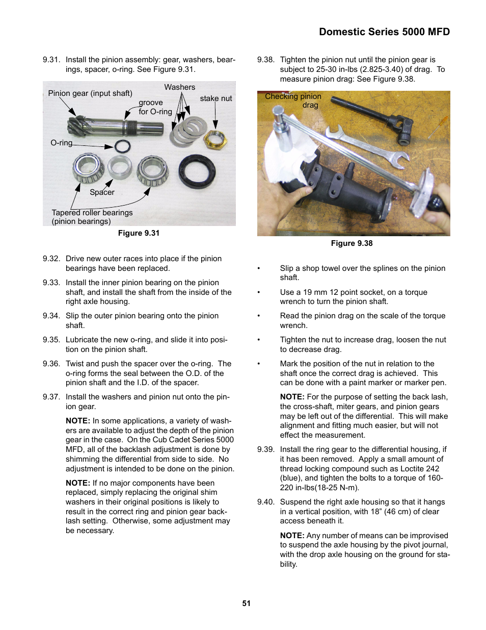 Domestic series 5000 mfd | Cub Cadet 5000 Series User Manual | Page 55 / 96