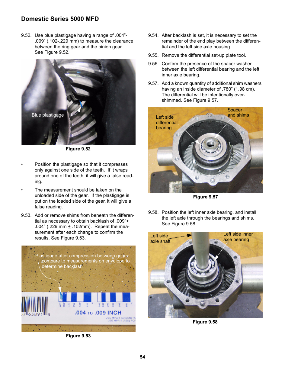 Domestic series 5000 mfd | Cub Cadet 5000 Series User Manual | Page 58 / 96