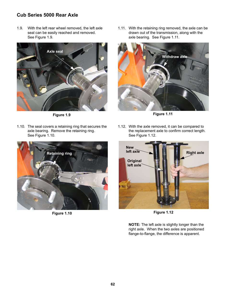 Cub series 5000 rear axle | Cub Cadet 5000 Series User Manual | Page 66 / 96