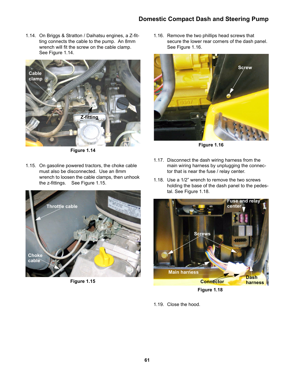 Domestic compact dash and steering pump | Cub Cadet 5000 Series User Manual | Page 77 / 96