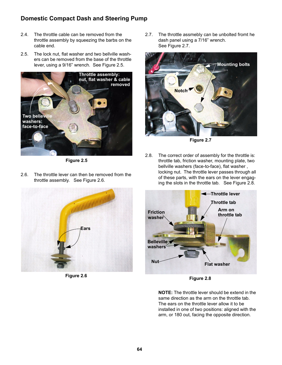 Domestic compact dash and steering pump | Cub Cadet 5000 Series User Manual | Page 80 / 96