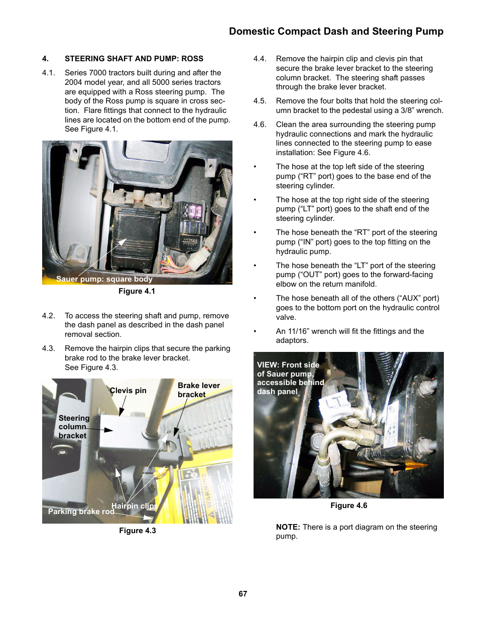 Steering shaft and pump: ross, Domestic compact dash and steering pump | Cub Cadet 5000 Series User Manual | Page 83 / 96