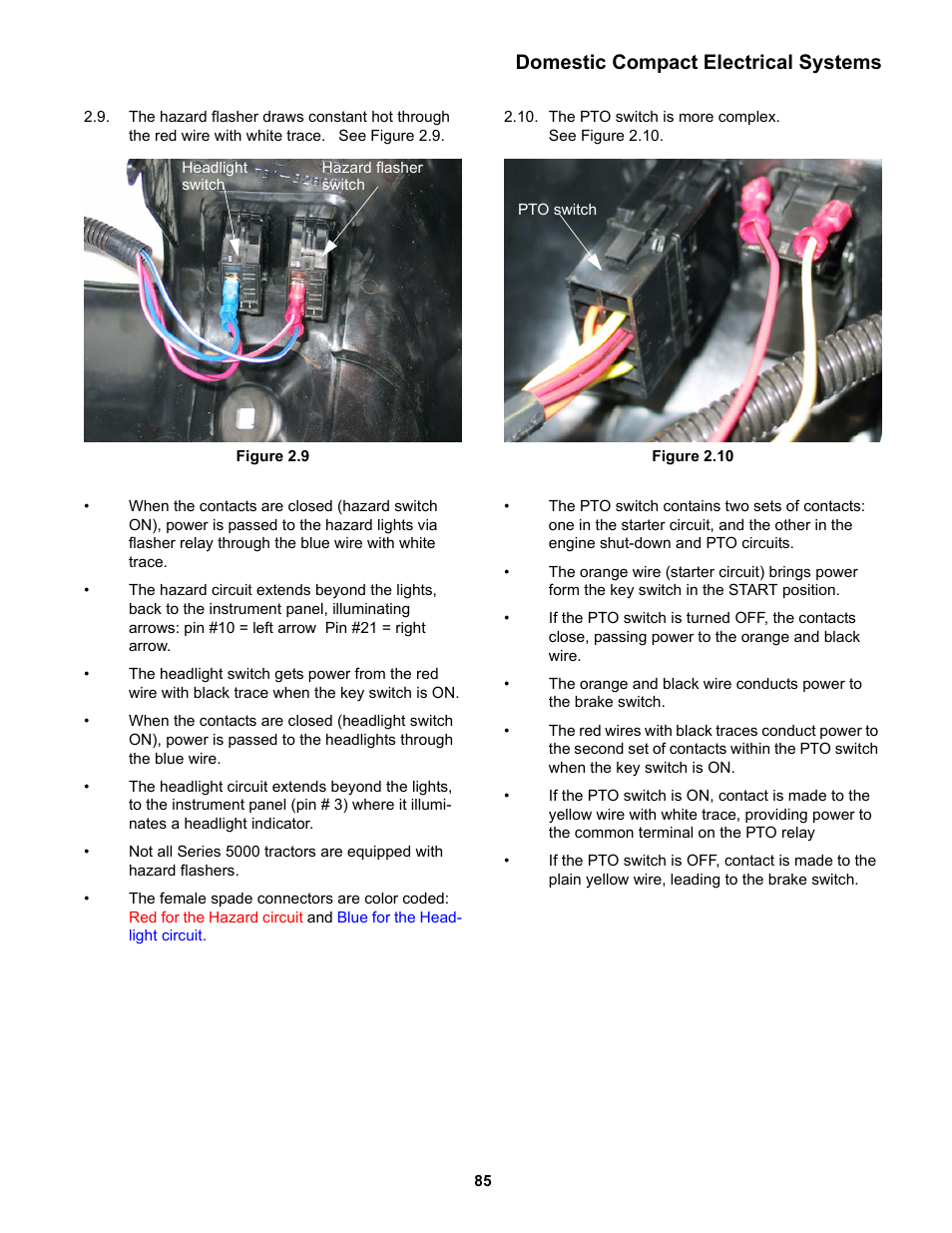 Domestic compact electrical systems | Cub Cadet 5000 Series User Manual | Page 89 / 96