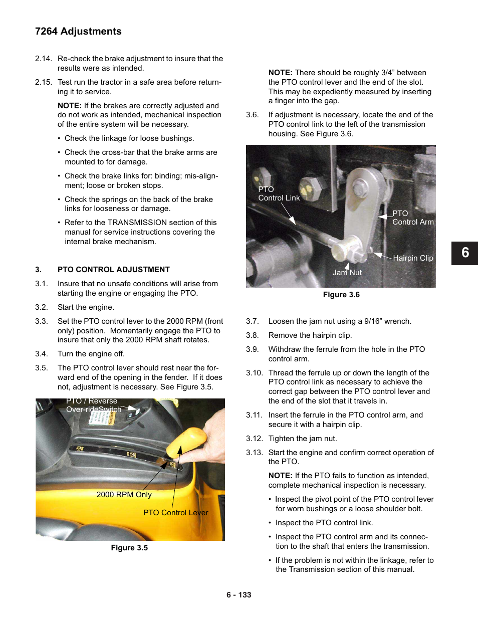7264 adjustments | Cub Cadet 7000 Series User Manual | Page 107 / 110