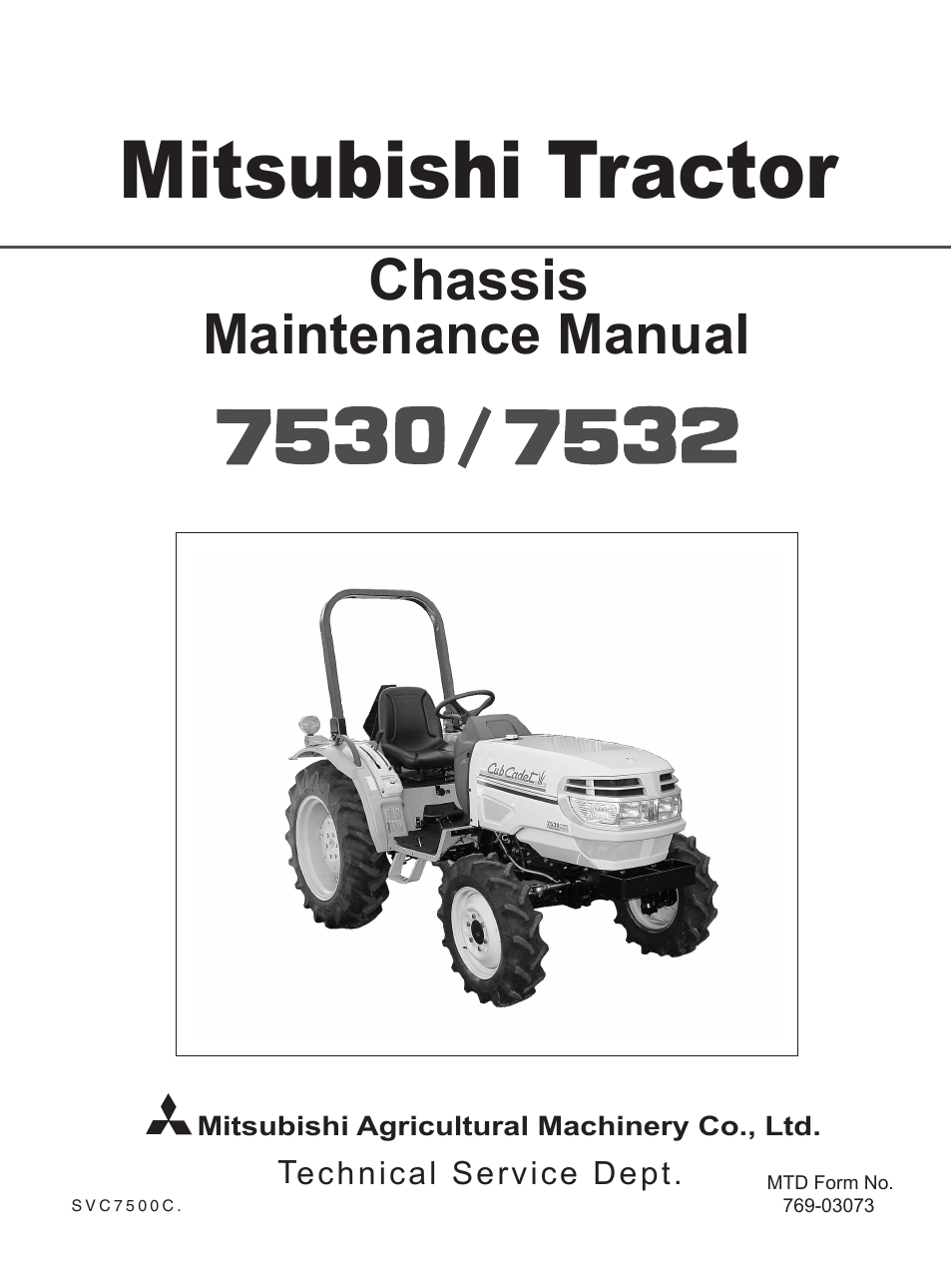 Cub Cadet 7532 User Manual | 232 pages