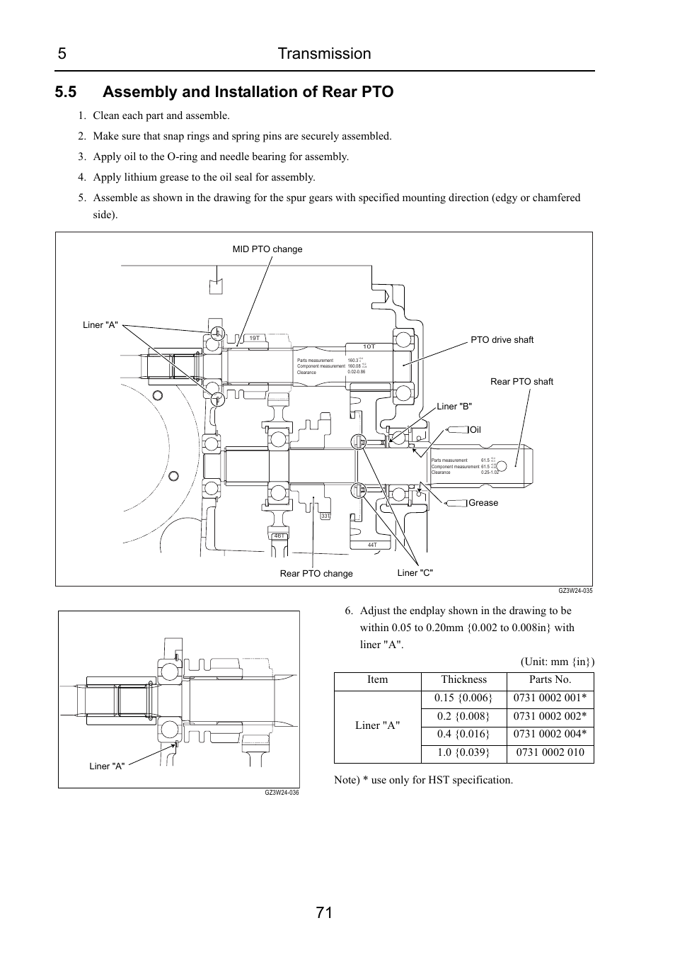 5 assembly and installation of rear pto, Assembly and installation of rear pto | Cub Cadet 7532 User Manual | Page 112 / 232