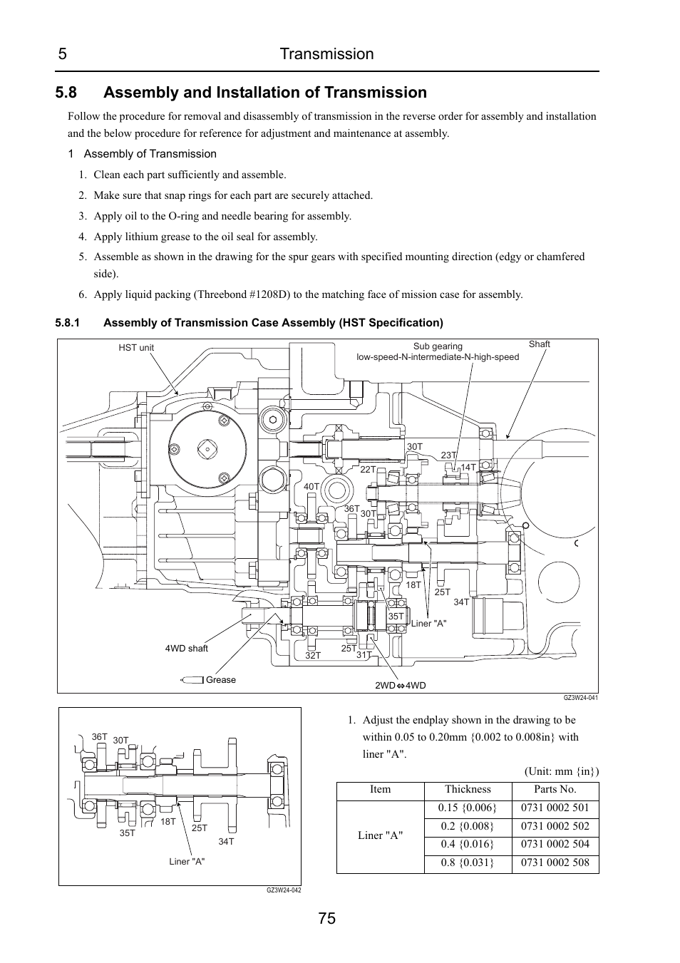 8 assembly and installation of transmission, Assembly and installation of transmission | Cub Cadet 7532 User Manual | Page 116 / 232