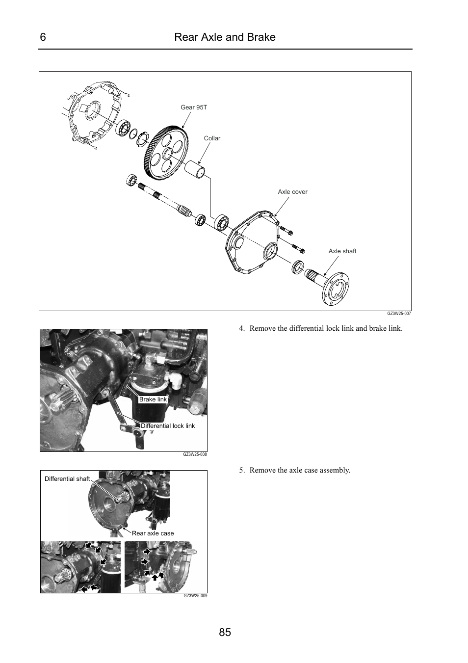 6rear axle and brake 85 | Cub Cadet 7532 User Manual | Page 126 / 232