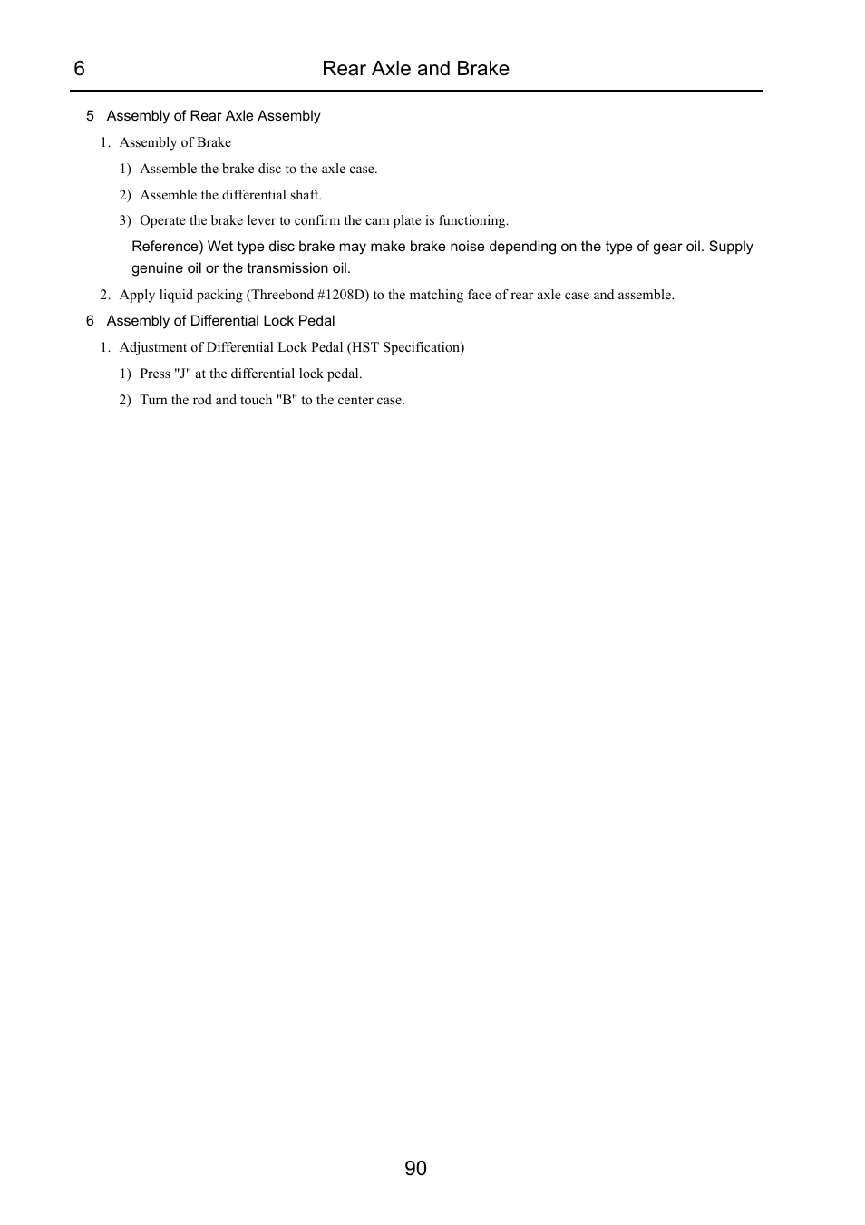 6rear axle and brake 90 | Cub Cadet 7532 User Manual | Page 132 / 232