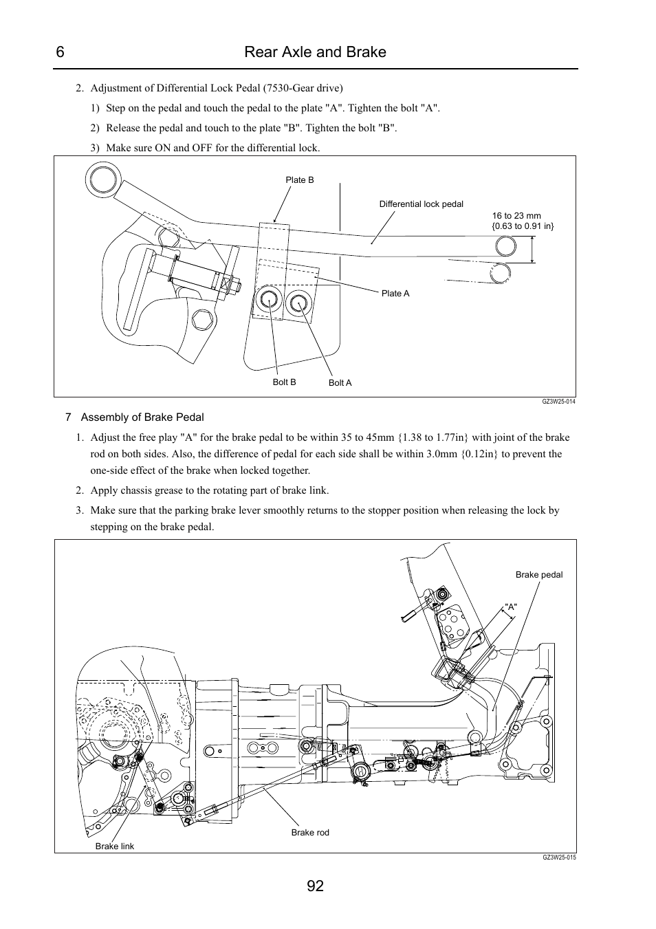 6rear axle and brake 92 | Cub Cadet 7532 User Manual | Page 134 / 232