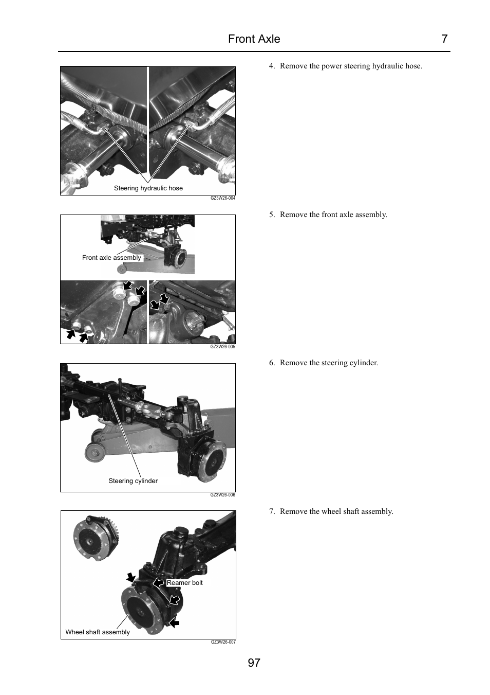 Front axle 7 97 | Cub Cadet 7532 User Manual | Page 139 / 232