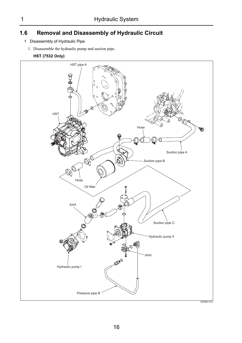 6 removal and disassembly of hydraulic circuit | Cub Cadet 7532 User Manual | Page 190 / 232