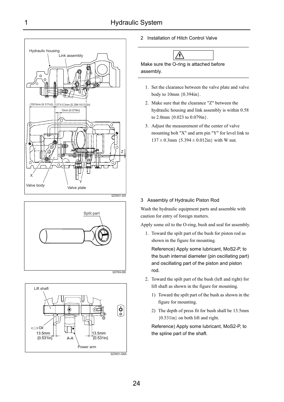 1hydraulic system 24, Caution | Cub Cadet 7532 User Manual | Page 198 / 232