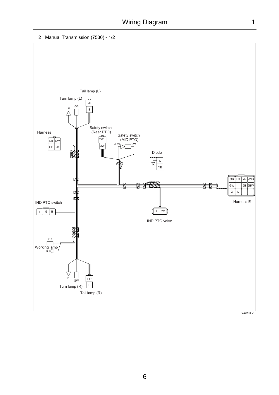 Wiring diagram 1 6 | Cub Cadet 7532 User Manual | Page 221 / 232