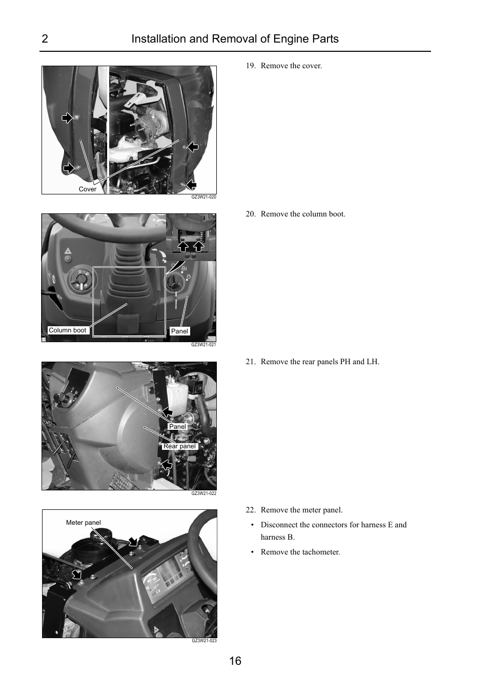 2installation and removal of engine parts 16 | Cub Cadet 7532 User Manual | Page 56 / 232