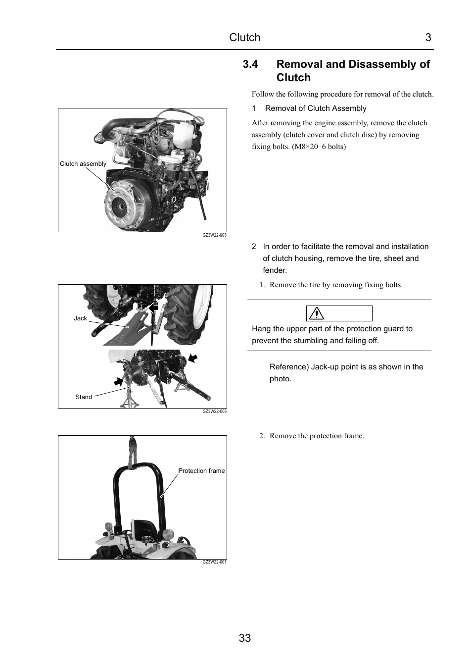 4 removal and disassembly of clutch, Removal and disassembly of clutch, Caution | Cub Cadet 7532 User Manual | Page 73 / 232