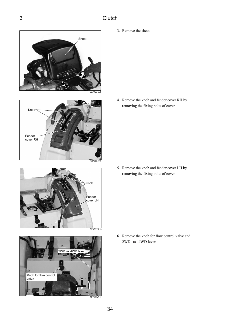 3clutch 34 | Cub Cadet 7532 User Manual | Page 74 / 232