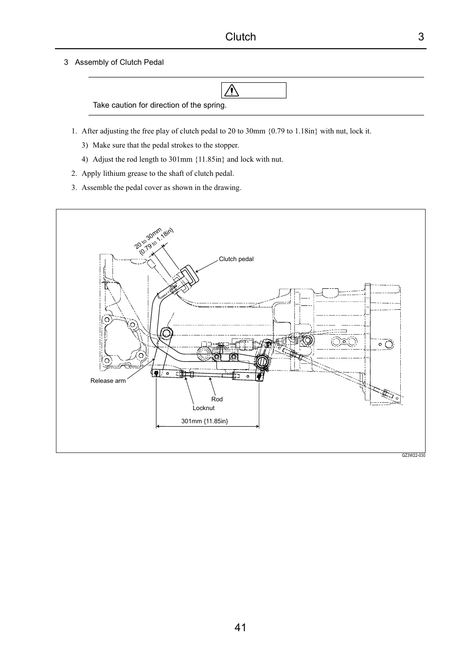Clutch 3 41, Caution | Cub Cadet 7532 User Manual | Page 81 / 232