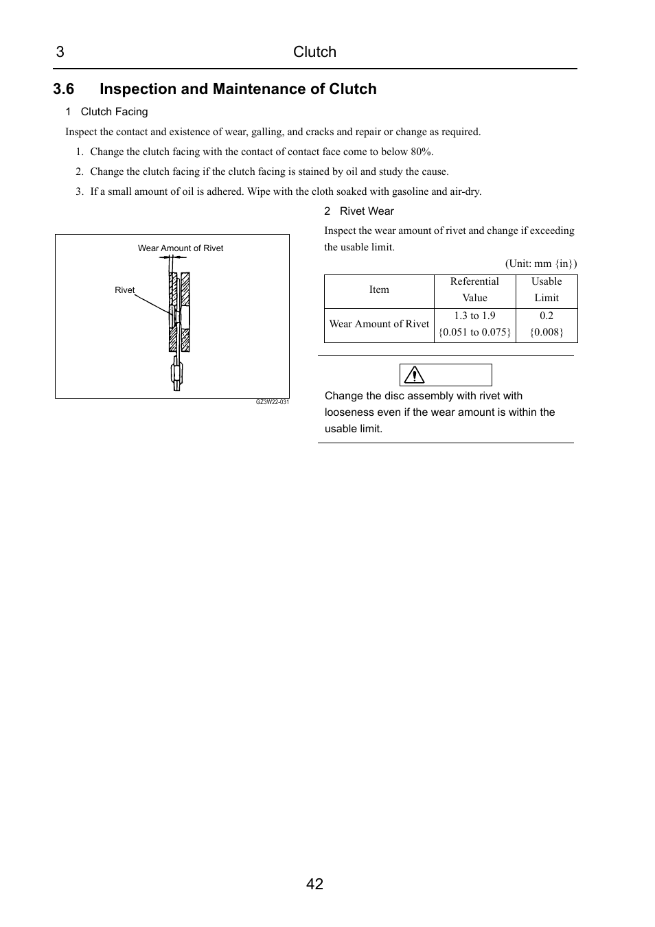 6 inspection and maintenance of clutch, Inspection and maintenance of clutch | Cub Cadet 7532 User Manual | Page 82 / 232