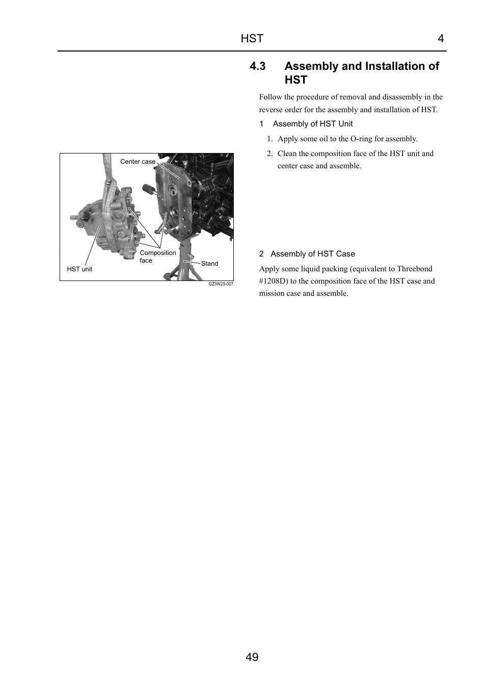 3 assembly and installation of hst, Assembly and installation of hst | Cub Cadet 7532 User Manual | Page 89 / 232