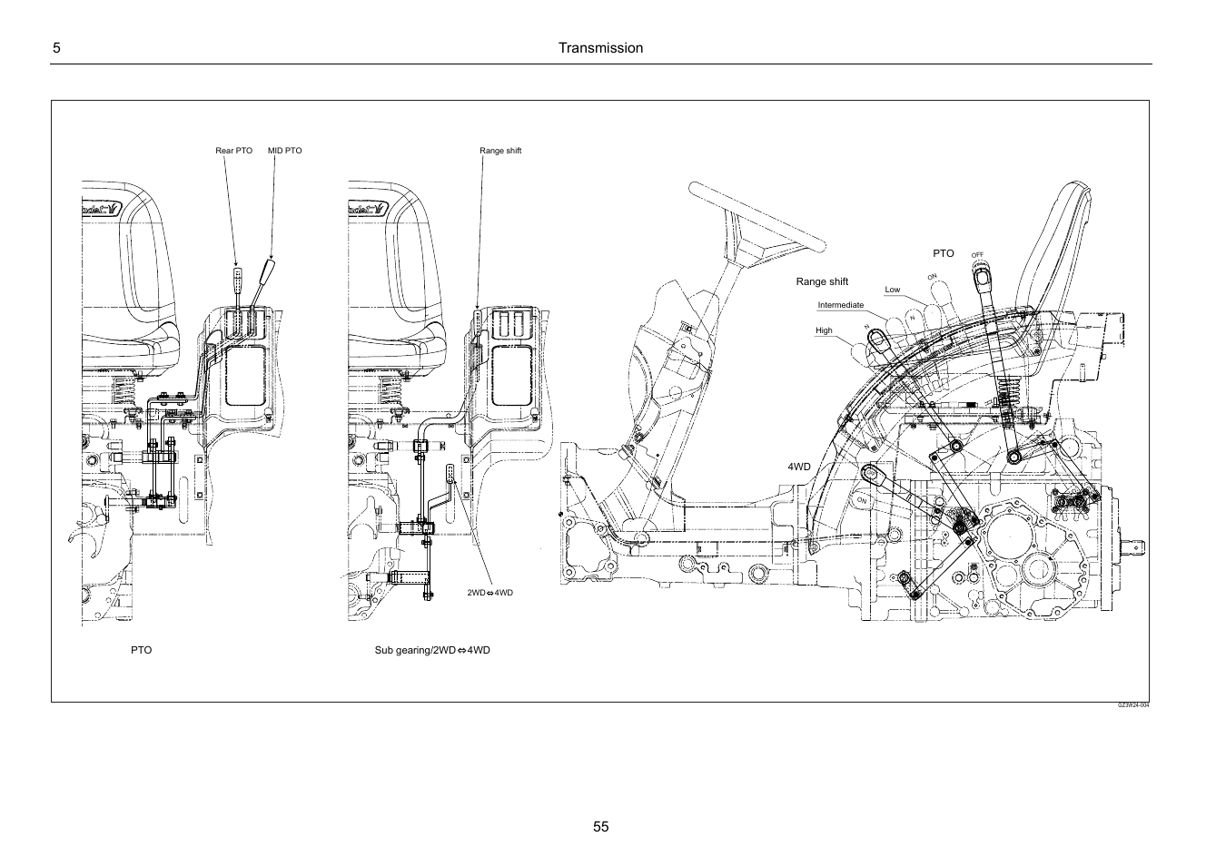 5transmission 55 | Cub Cadet 7532 User Manual | Page 96 / 232