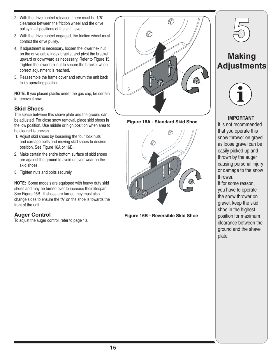 Making adjustments | Cub Cadet SW10530 User Manual | Page 15 / 22