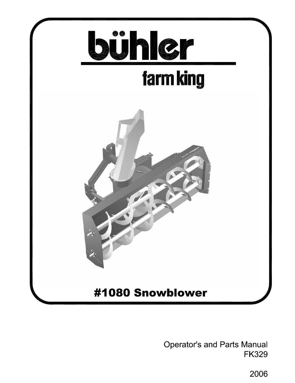 Buhler Farm king FK329 User Manual | 19 pages