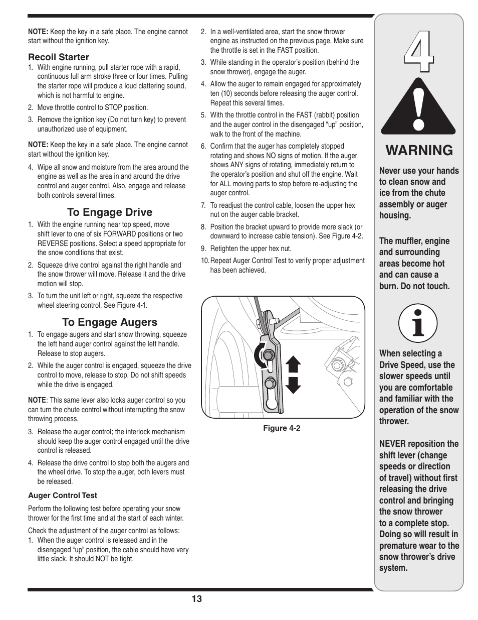 Warning | Cub Cadet 31AH5MLH596 User Manual | Page 13 / 21
