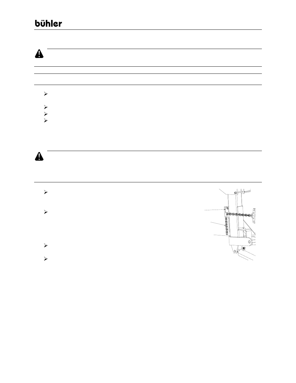 Bühler, Caution, Warning | Buhler 6000 HQ6095 User Manual | Page 16 / 81