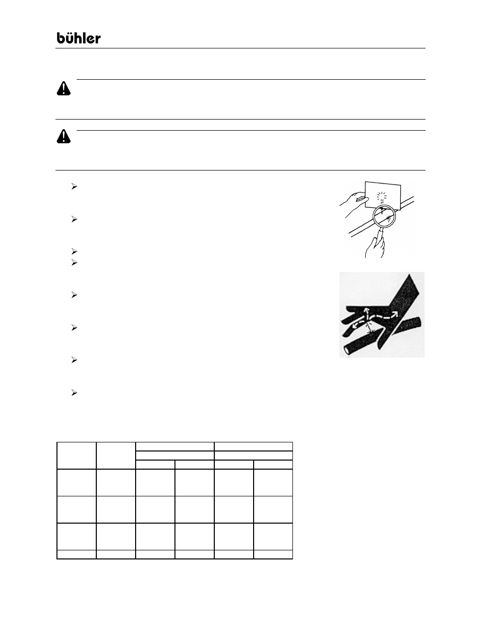 Bühler, Warning | Buhler 6000 HQ6095 User Manual | Page 20 / 81