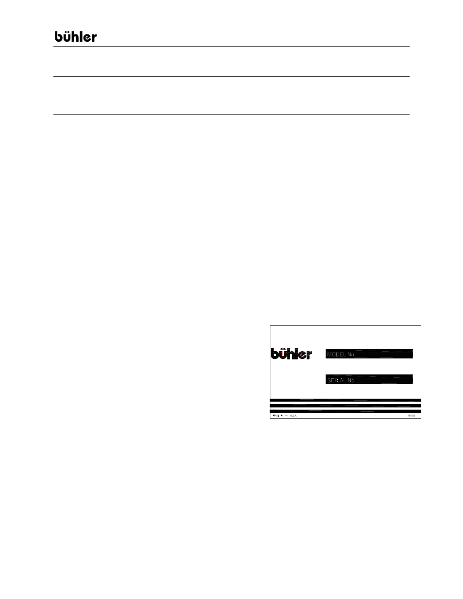 Bühler, Caution, B.i.i. fargo inc | Buhler 6000 HQ6095 User Manual | Page 6 / 81