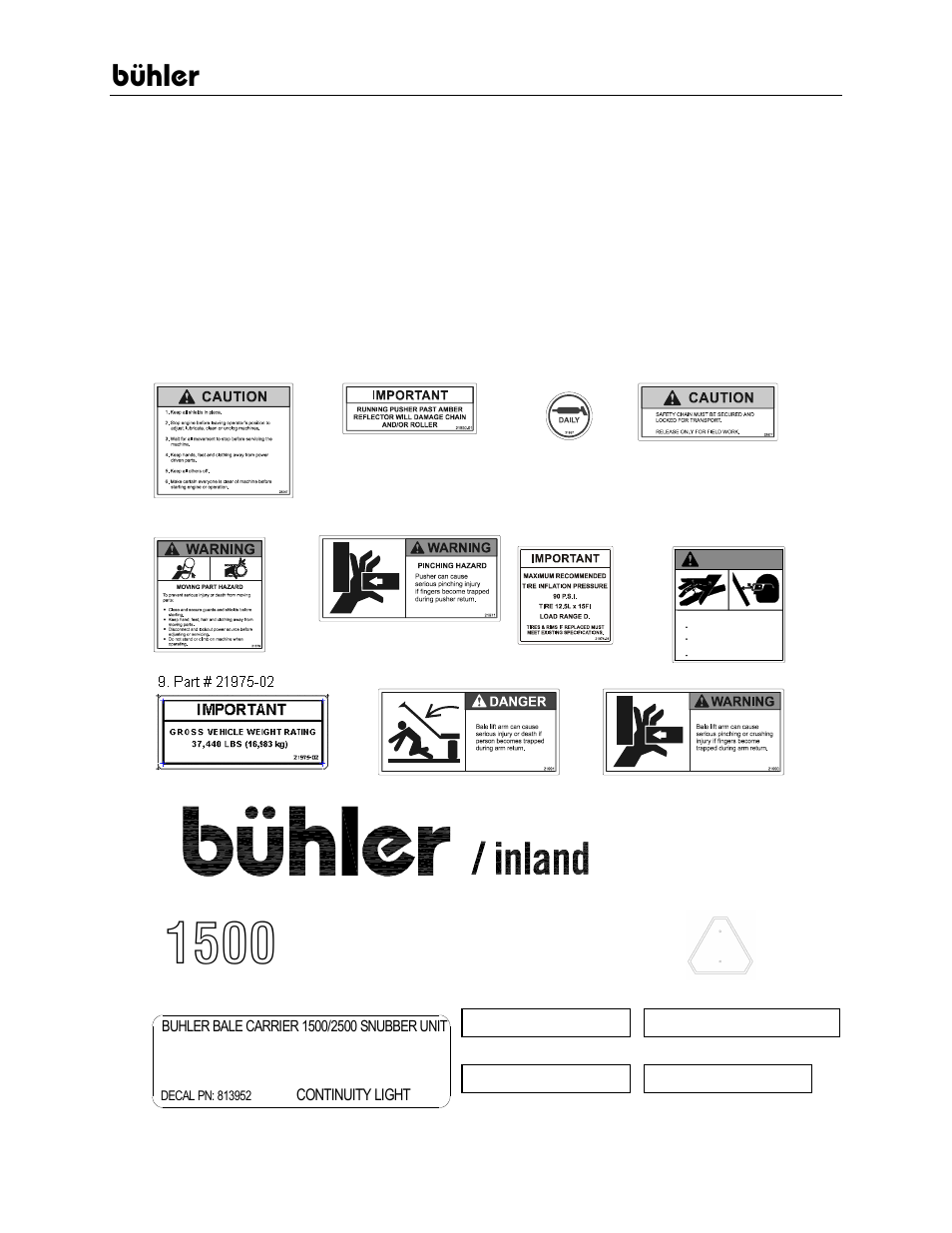 Bühler | Buhler 6000 HQ6095 User Manual | Page 9 / 81