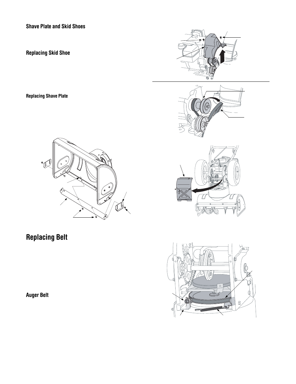 Replacing belt | Cub Cadet 500 series User Manual | Page 14 / 19