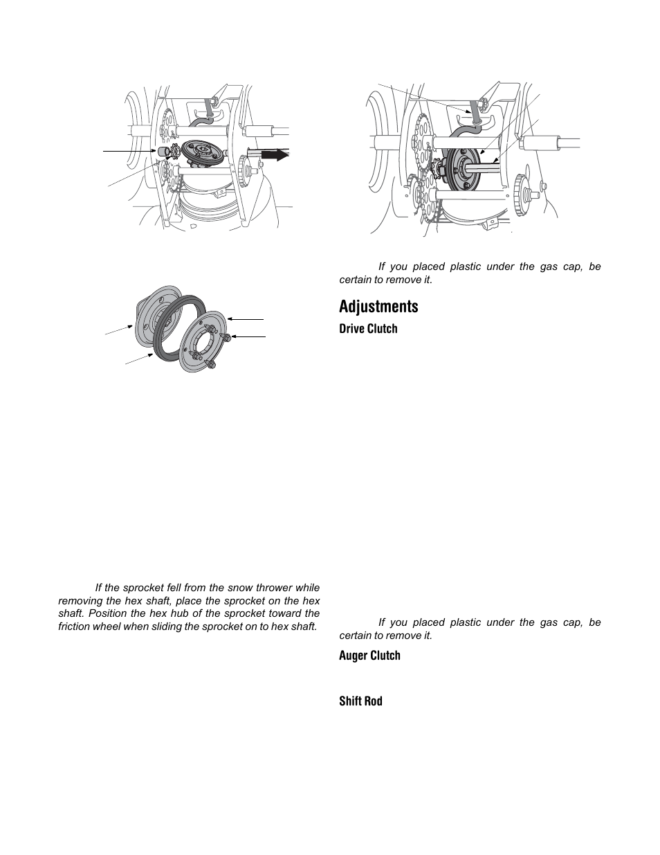 Adjustments | Cub Cadet 500 series User Manual | Page 16 / 19