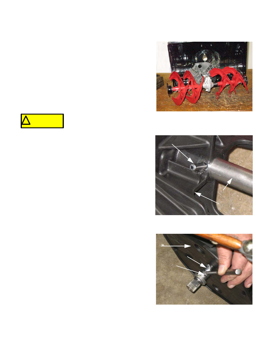 Auger housing disassembly: impeller removal, Caution, Auger system | Cub Cadet 300 Series User Manual | Page 40 / 44