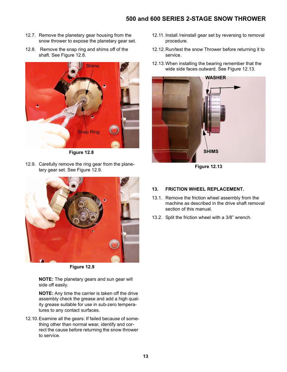 Friction wheel replacement | Cub Cadet 600 series User Manual | Page 17 / 24