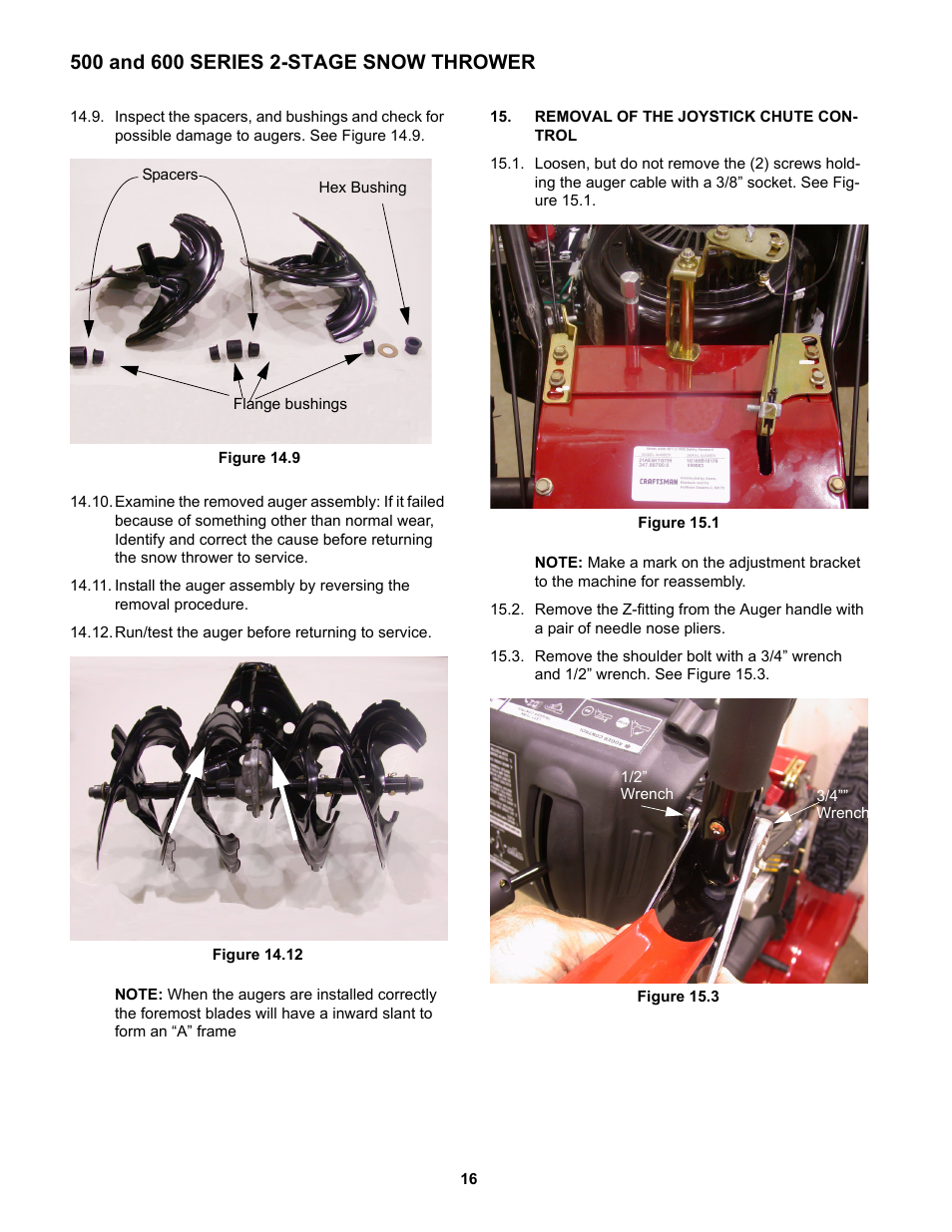 Removal of the joystick chute control | Cub Cadet 600 series User Manual | Page 20 / 24