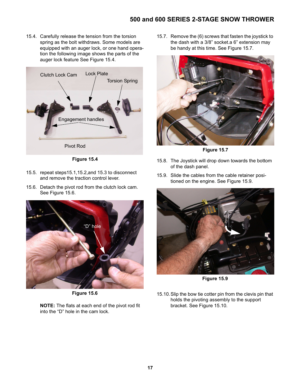 Cub Cadet 600 series User Manual | Page 21 / 24