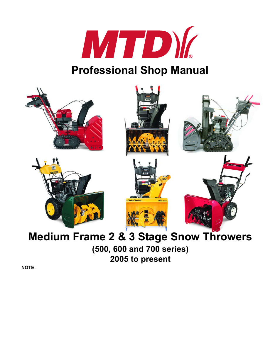 Cub Cadet Medium Frame 3 Stage User Manual | 150 pages