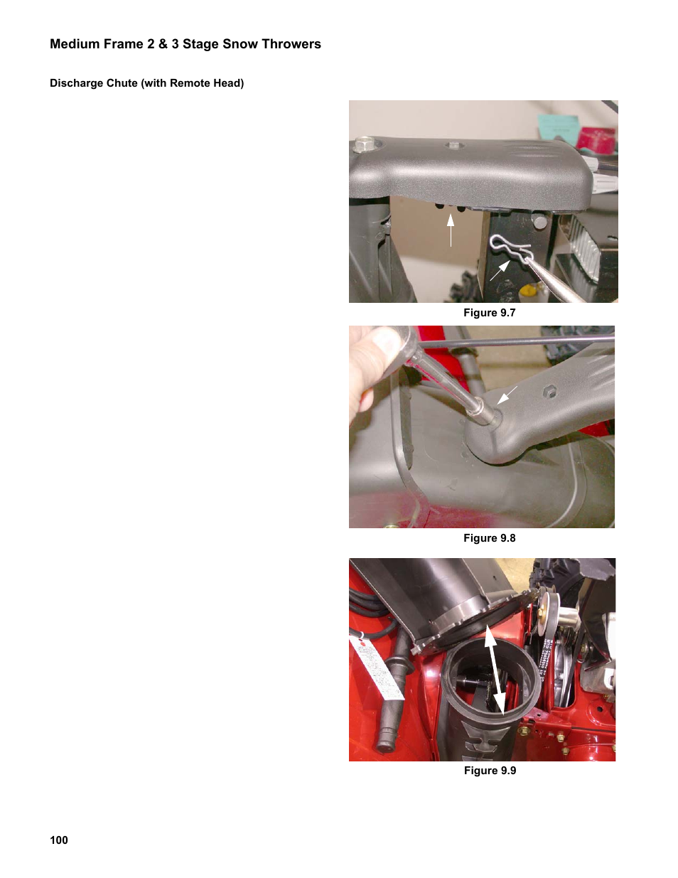 Discharge chute (with remote head) | Cub Cadet Medium Frame 3 Stage User Manual | Page 104 / 150