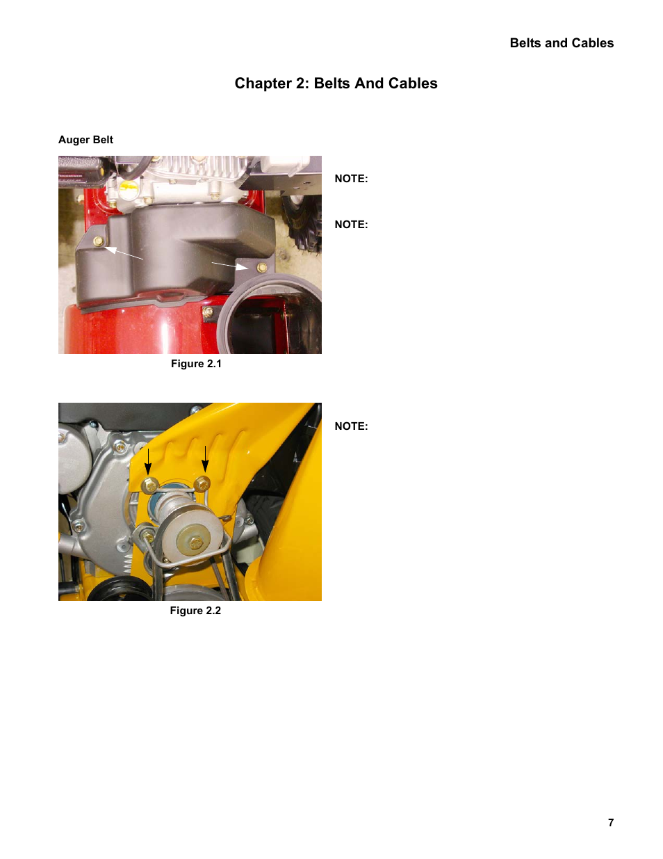 Auger belt, Chapter 2: belts and cables | Cub Cadet Medium Frame 3 Stage User Manual | Page 11 / 150