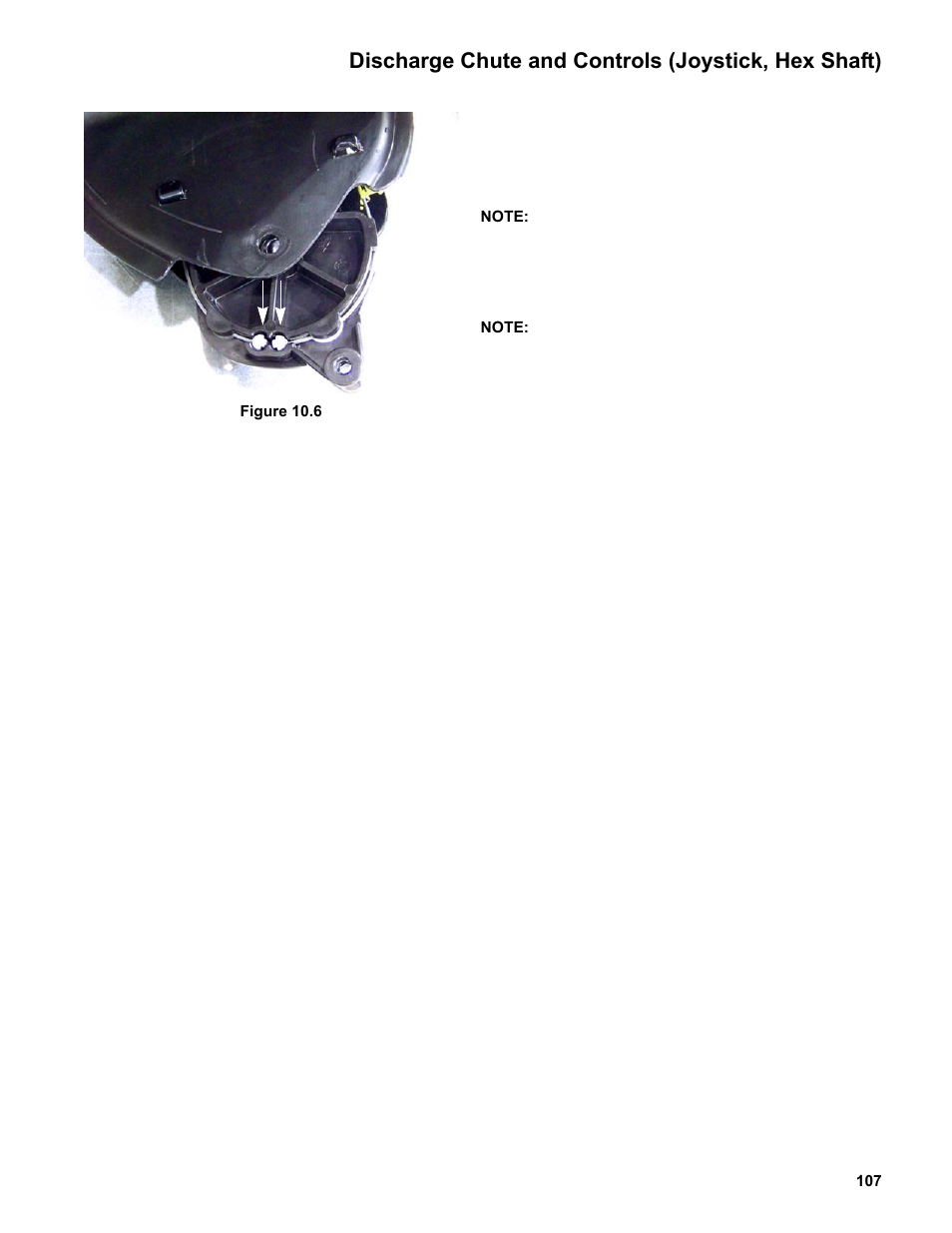 Discharge chute and controls (joystick, hex shaft) | Cub Cadet Medium Frame 3 Stage User Manual | Page 111 / 150