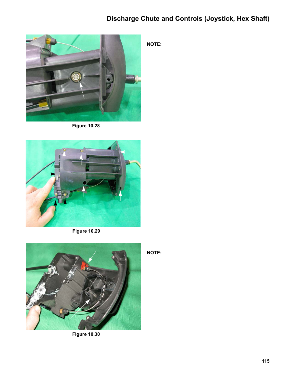 Discharge chute and controls (joystick, hex shaft) | Cub Cadet Medium Frame 3 Stage User Manual | Page 119 / 150