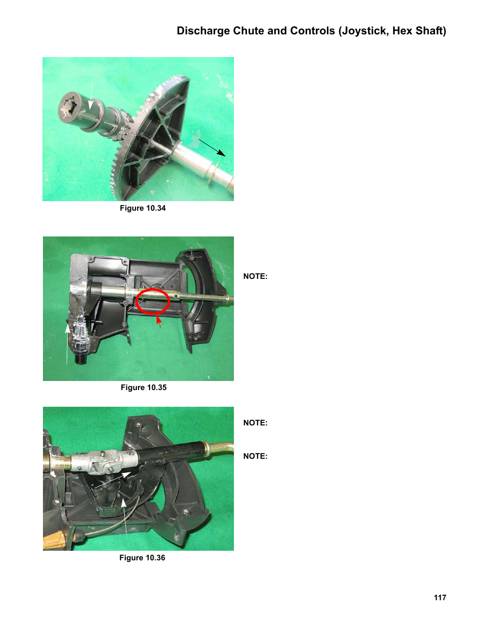 Discharge chute and controls (joystick, hex shaft) | Cub Cadet Medium Frame 3 Stage User Manual | Page 121 / 150