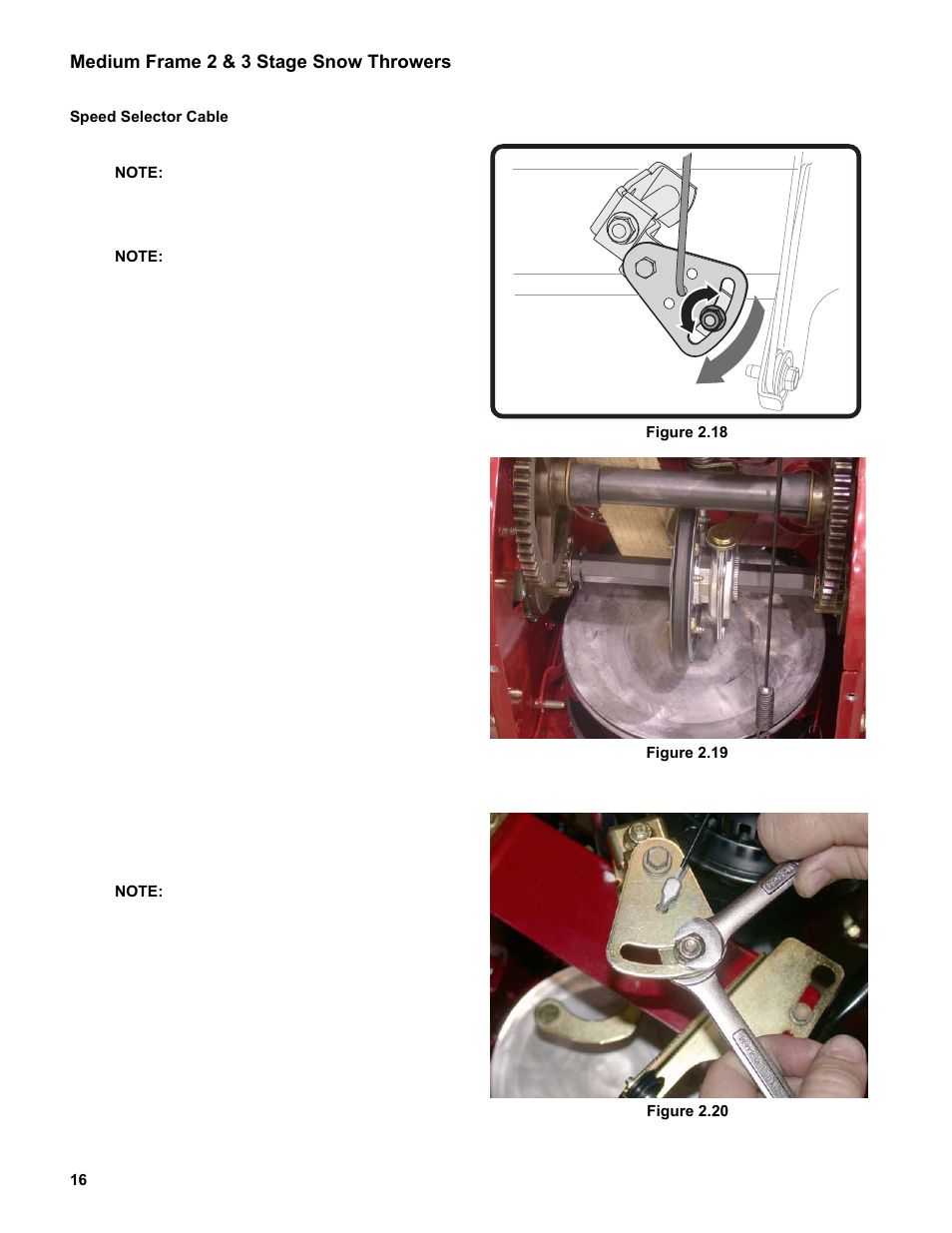 Speed selector cable | Cub Cadet Medium Frame 3 Stage User Manual | Page 20 / 150