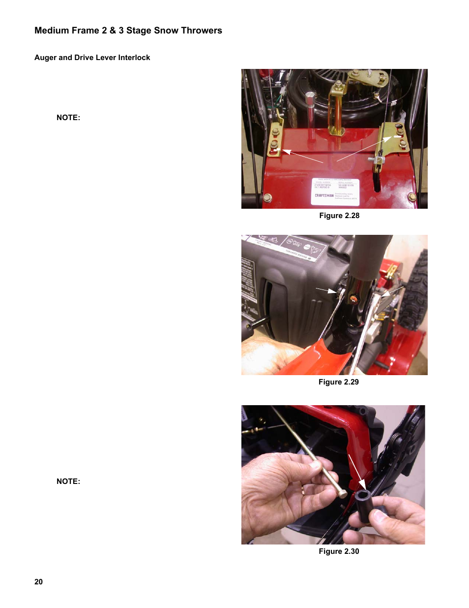Auger and drive lever interlock | Cub Cadet Medium Frame 3 Stage User Manual | Page 24 / 150