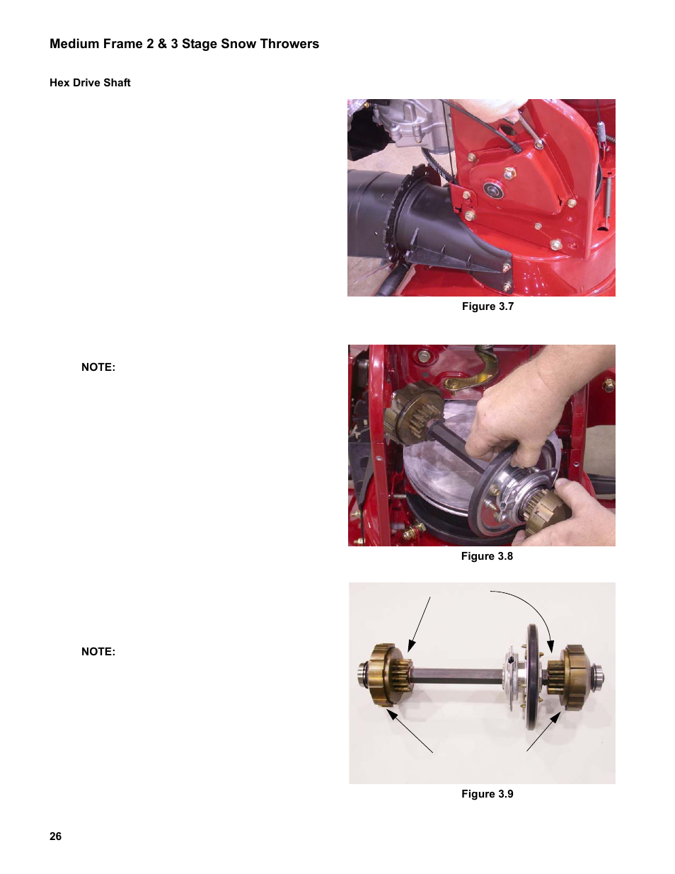 Hex drive shaft, Ive shaft | Cub Cadet Medium Frame 3 Stage User Manual | Page 30 / 150