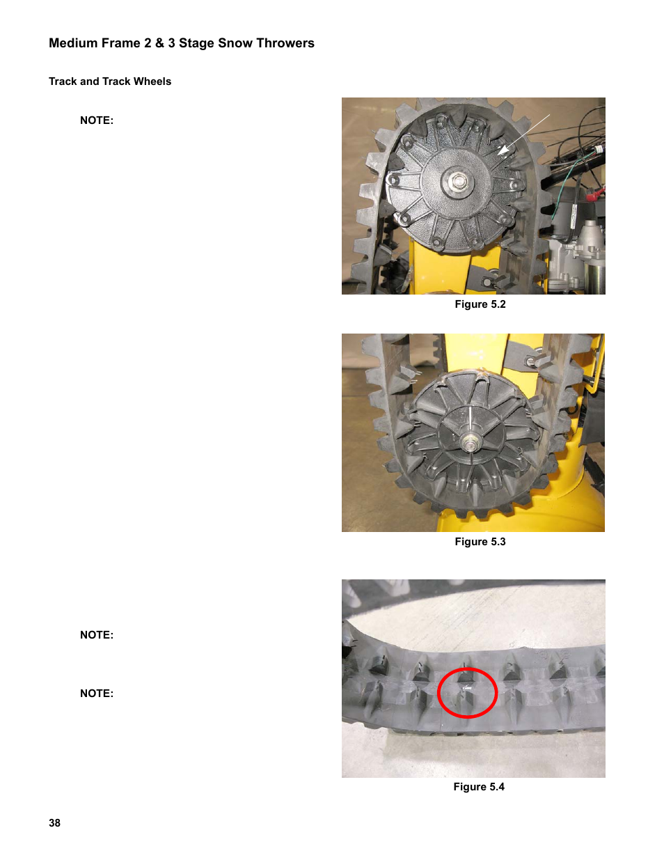 Track and track wheels | Cub Cadet Medium Frame 3 Stage User Manual | Page 42 / 150