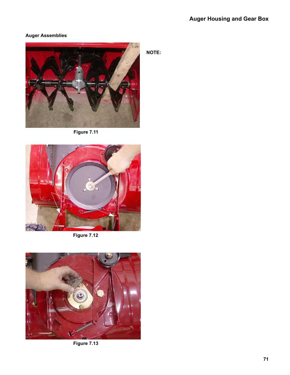 Auger assemblies | Cub Cadet Medium Frame 3 Stage User Manual | Page 75 / 150