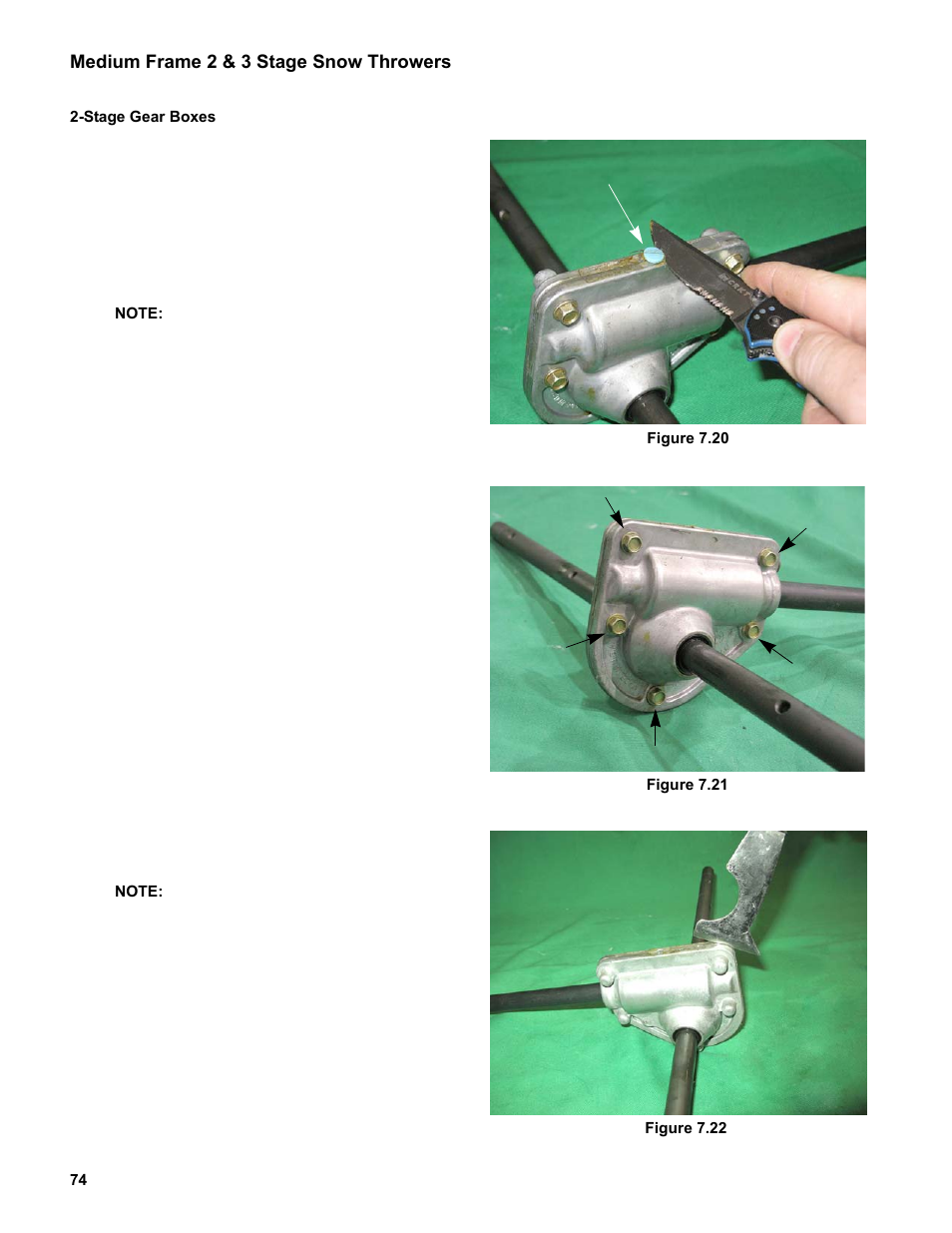 Stage gear boxes | Cub Cadet Medium Frame 3 Stage User Manual | Page 78 / 150